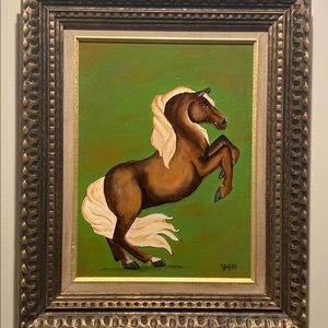 Original Artwork Rearing Horse